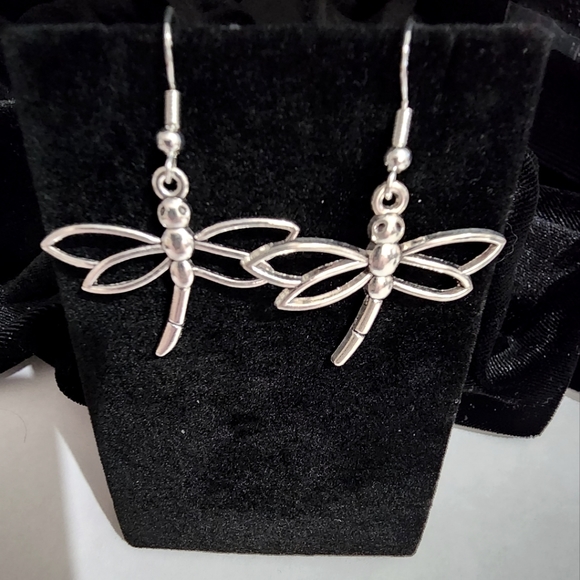 Silver Dragonfly Earring set F - Picture 5 of 6
